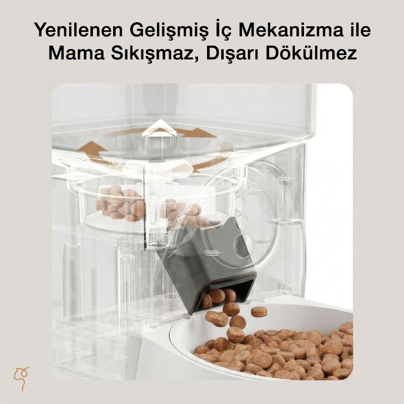 Petfit DU45L-WQ 4.5L Wi-Fi Akıllı Otomatik Kedi Köpek Mama Kabı Besleme Ünitesi (Sesli Komut+Çelik Kase+APP Kontrol)