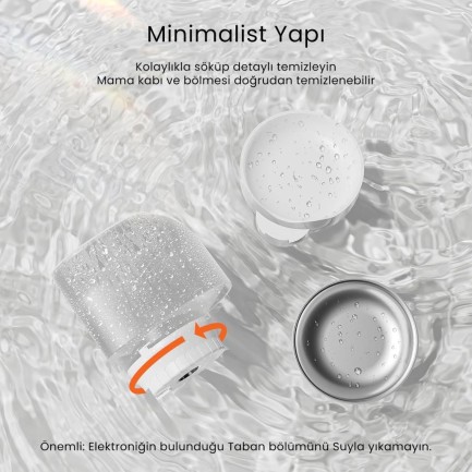 Petfit Meow Pure 3L Wi-Fi Kameralı Akıllı Otomatik Kedi Köpek Mama Kabı Besleme Ünitesi (Sesli Komut+Çelik Kase+APP Kontrol) - Thumbnail