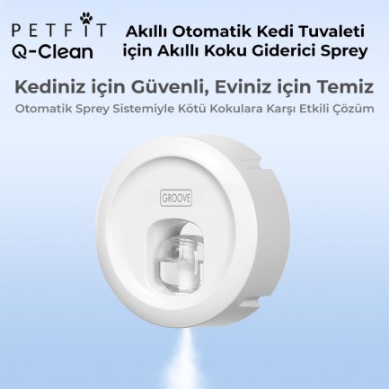 Petfit Q-Clean Akıllı Otomatik Kedi Tuvaleti İçin Akıllı Parfüm Sprey Şişesi + 3 Adet Parfüm Seti - Thumbnail