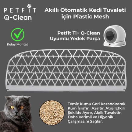 Petfit - Petfit Q-Clean Akıllı Otomatik Kedi Tuvaleti İçin Plastic Mesh