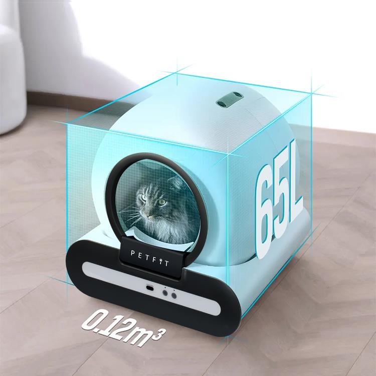 Petfit Ti+ 65L Wi-Fi Akıllı Otomatik Kedi Tuvaleti Kum Kabı Siyah (Ultra Sessiz+APP Kontrol+Akıllı Sensör+UV Filtre)