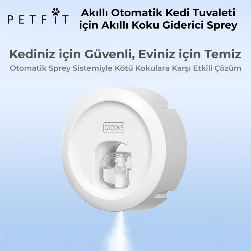 Petfit Ti+ Akıllı Otomatik Kedi Tuvaleti İçin Akıllı Koku Spreyi Şişesi + 3 Adet Parfüm Seti