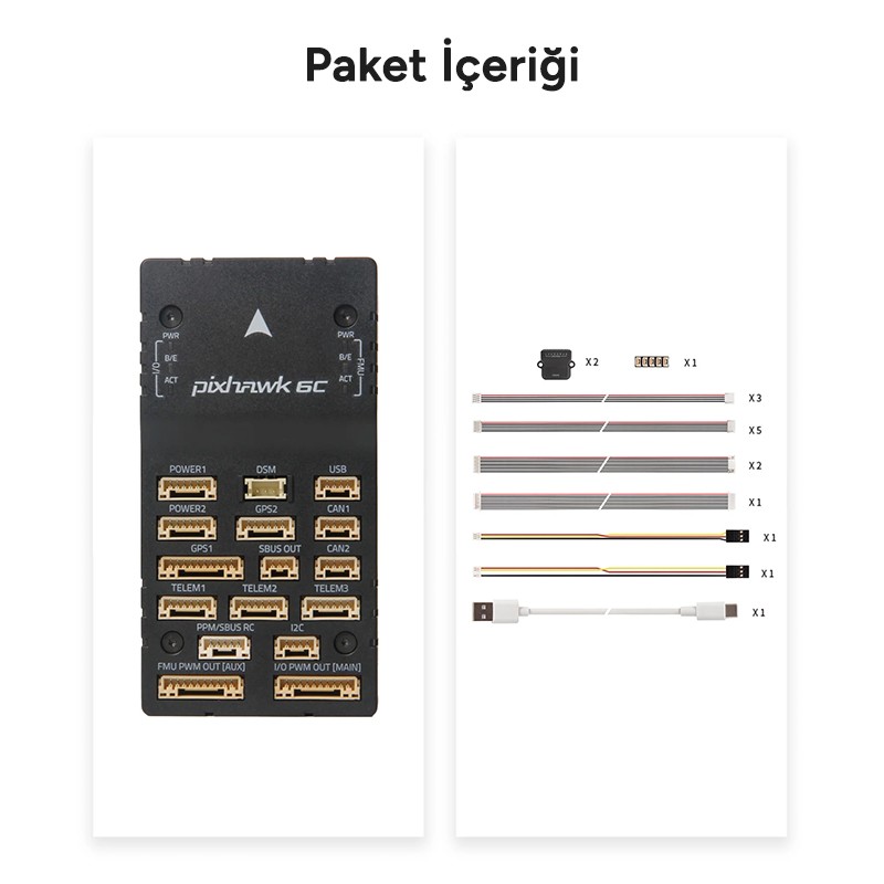 Holybro Pixhawk 6C Otopilot Uçuş Kontrol Kartı Flight Controller (Plastik Kasa)