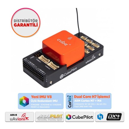 Pixhawk - CubePilot Pixhawk The Cube Orange+ (IMU V8) Standard Set Otopilot Sistemi Uçuş Kontrol Kartı Flight Controller (ADS-B Carrier Board) - Distribütör Garantili