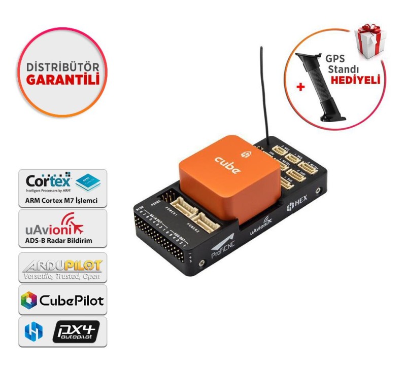 CubePilot Pixhawk The Cube Orange Standard Set Otopilot Sistemi (ADS-B Carrier Board) - (Distribütör Garantili)