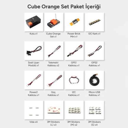 CubePilot The Cube Orange Standard Set Otopilot Sistemi Uçuş Kontrol Kartı UAV Drone Autopilot Flight Controller (ADS-B Carrier Board) - Distribütör Garantili - Thumbnail