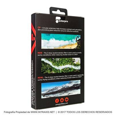 PolarPro DJI Inspire 1 / Osmo / Osmo + 3 Filter Pack