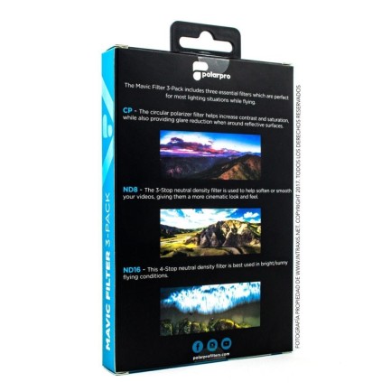 PolarPro DJI Mavic Pro 1 Drone Kamera Filtresi Filter 3-Pack - Thumbnail