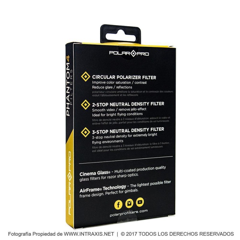 PolarPro DJI Phantom 4 Standard Drone Kamera Filtresi Filter 3-Pack