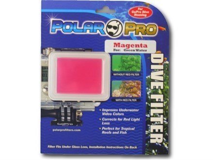 PolarPro Magenta Filtre Dive Housing 60MT GoPro Hero3 ve Hero4 Su altı Filtresi