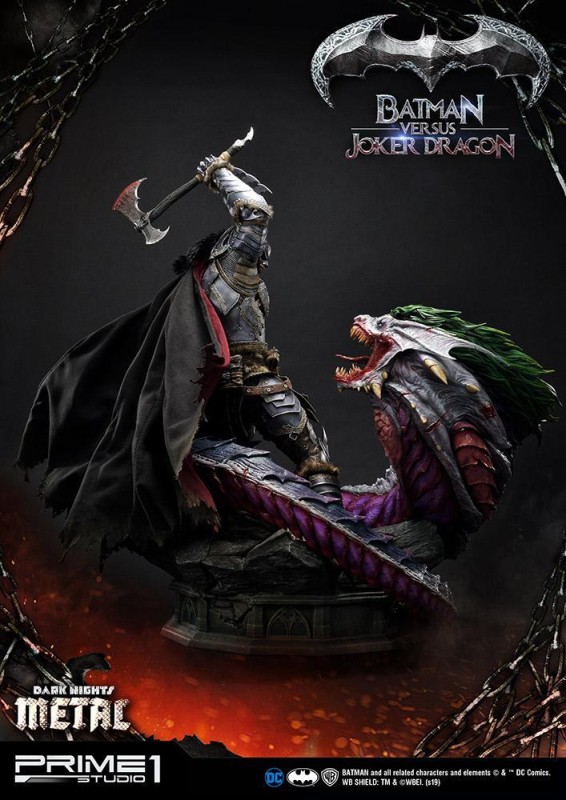 Prime 1 Studio Batman Vs Joker Dragon Statue (Dark Nights Metal) 1:3 Scale Ultimate Museum Masterline 906912 (Ön Sipariş)