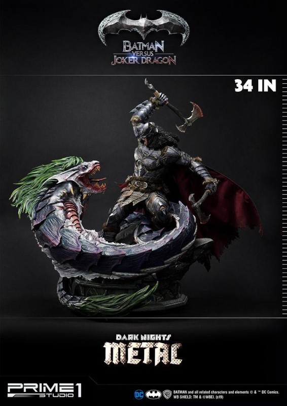 Prime 1 Studio Batman Vs Joker Dragon Statue (Dark Nights Metal) 1:3 Scale Ultimate Museum Masterline 906912 (Ön Sipariş)