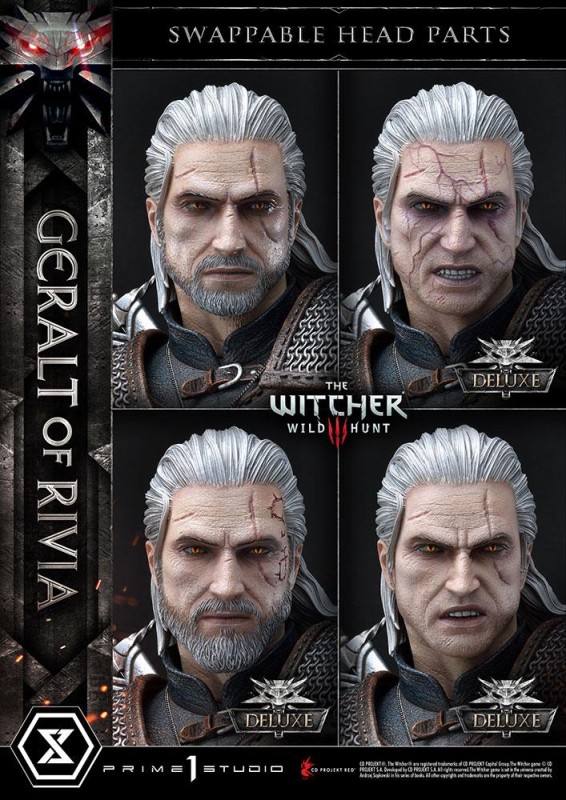 Prime 1 Studio Geralt of Rivia (Deluxe Version) Statue The Witcher III : Wild Hunt