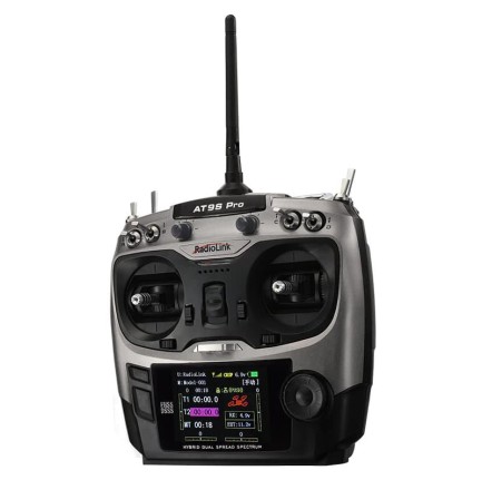 Radiolink AT9S Pro 2.4Ghz 10/12 Kanal DSSS/FHSS Radio Kontrol Uzaktan Kumanda +R9DS Alıcı S-BUS+PPM+PWM w/TBS Crossfire Gümüş (3.4KM Kontrol Mesafesi) - Thumbnail