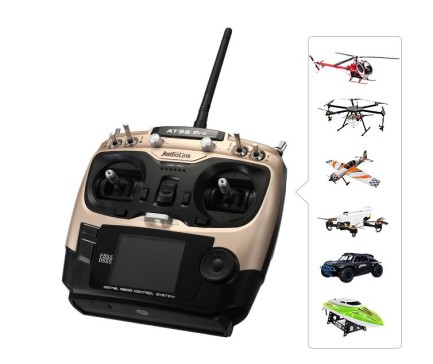 Radiolink AT9S Pro 2.4Ghz 10/12 Kanal DSSS/FHSS Radio Kontrol Uzaktan Kumanda +R9DS Alıcı S-BUS+PPM+PWM w/TBS Crossfire Altın (3.4KM Kontrol Mesafesi) - Thumbnail