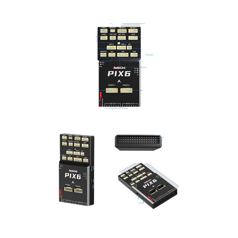Radiolink PIX6 16 Kanal Pixhawk Uçuş Kontrol Kartı Flight Controller Otopilot Sistemi +BEC