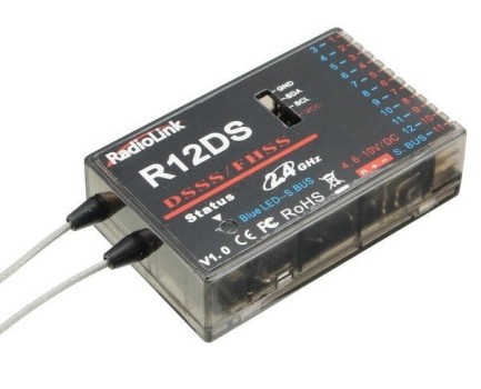 Radiolink - Radiolink R12DS 12CH 12 Kanal Uzaktan Kumanda Alıcısı 2.4GHz DSSS & FHSS Receiver (AT9&AT9S&AT9S Pro&AT10&AT10II İle Uyumludur)