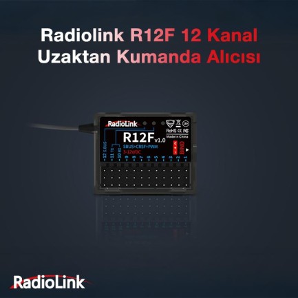 Radiolink R12F 12 Kanal Uzaktan Kumanda Alıcısı Dual Antenna Receiver w/S-BUS+PPM+PWM - Thumbnail