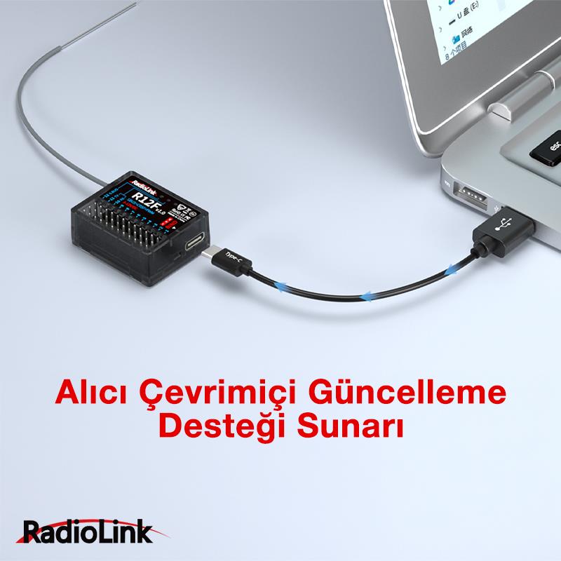 Radiolink R12F 12 Kanal Uzaktan Kumanda Alıcısı Dual Antenna Receiver w/S-BUS+PPM+PWM