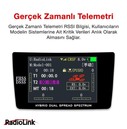 Radiolink R6DS 10 Kanal Uzaktan Kumanda Alıcısı Receiver PWM+PPM&S-BUS (AT9&AT9S&AT10&AT10II İle Uyumludur) - Thumbnail