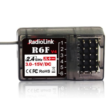 Radiolink - Radiolink R6F 6 Kanal Uzaktan Kumanda Alıcısı Receiver (RC6GS,RC4GS,T8FB,T8S İle Uyumludur)