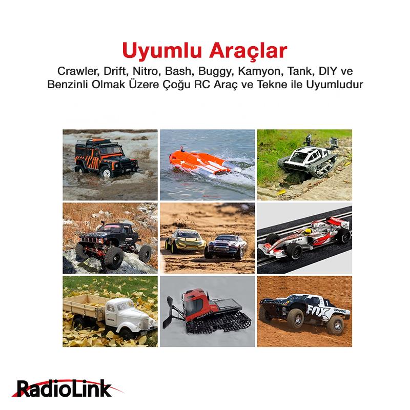 Radiolink R6FG 6 Kanal Uzaktan Kumanda Alıcısı Receiver w/Integrated Gyro (RC6GS/RC4GS/T8FB/T8S İle Uyumludur)