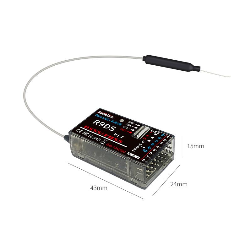 Radiolink R9DS 9 Kanal Uzaktan Kumanda Alıcısı (AT9&AT9S&AT9S Pro&AT10&AT10II İle Uyumludur)