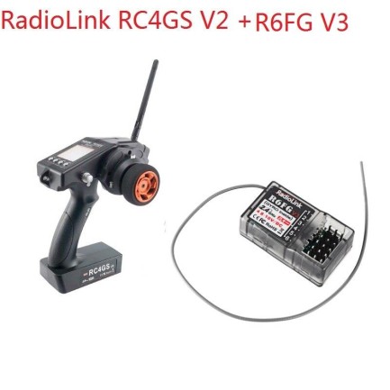 Radiolink RC4GS V2 2.4Ghz Uzaktan Kumanda Radio Kontrol & R6FG Alıcı ( 400 Metre Kontrol Mesafesi ) - Thumbnail