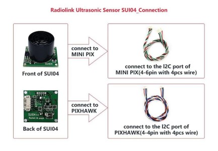 RadioLink SUI04 Ultrasonic Sensör Drone Sensörü - Thumbnail