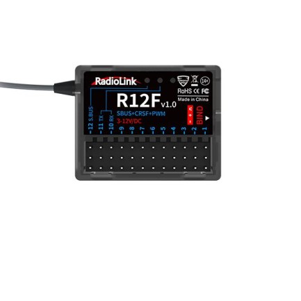 Radiolink T12D 2.4Ghz 12 Kanal Radio Kontrol Uzaktan Kumanda +R12F Alıcı S-BUS+PPM+PWM ELRS,Crossfire Destekli - Thumbnail