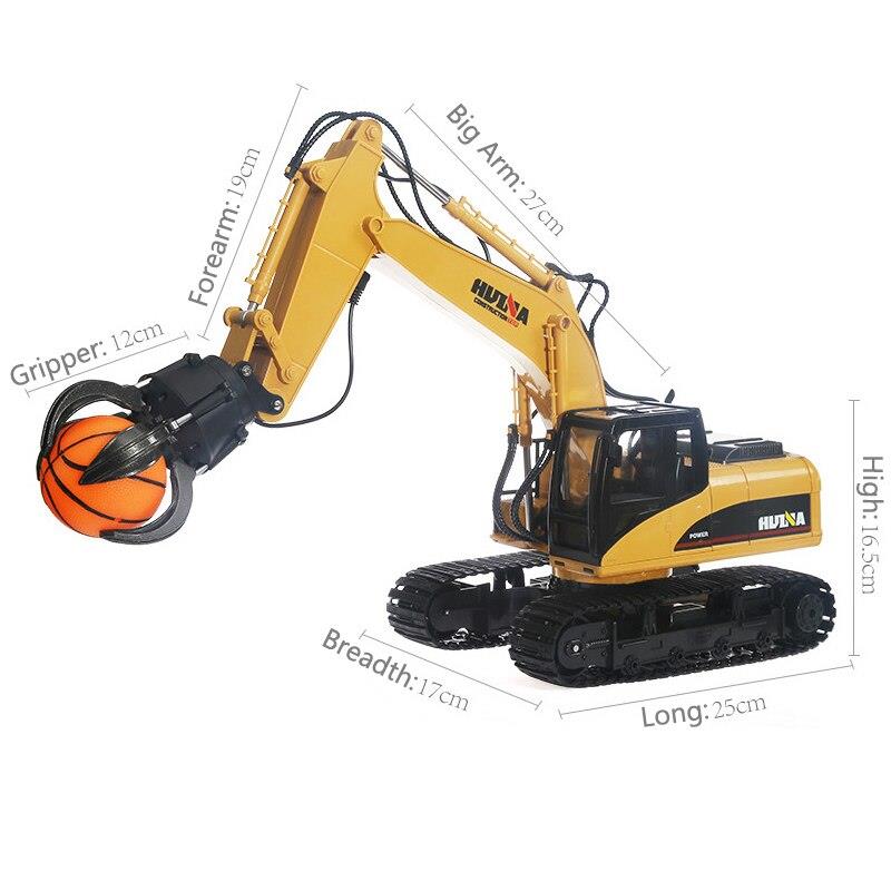 HUINA 1571 1/14 Yüksek Kalite 15CH RC Model Grabber Paletli Ekskavatör Kavrayıcı Kollu Uzaktan Kumandali İş Makinesi -2.4G Sesli&Işıklı
