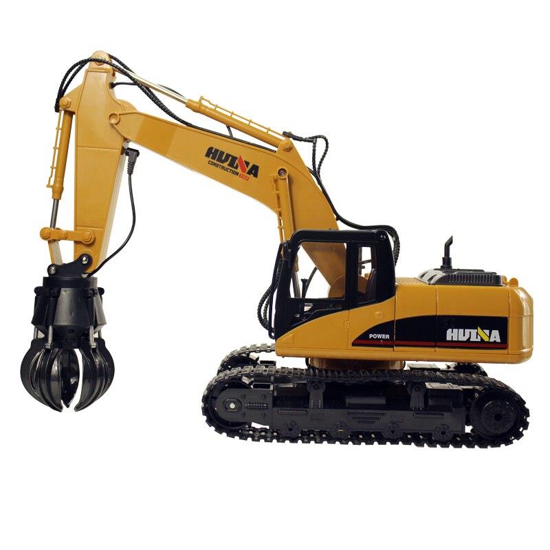 HUINA 1571 1/14 Yüksek Kalite 15CH RC Model Grabber Paletli Ekskavatör Kavrayıcı Kollu Uzaktan Kumandali İş Makinesi -2.4G Sesli&Işıklı