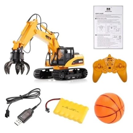 HUINA 1571 1/14 Yüksek Kalite 15CH RC Model Grabber Paletli Ekskavatör Kavrayıcı Kollu Uzaktan Kumandali İş Makinesi -2.4G Sesli&Işıklı - Thumbnail