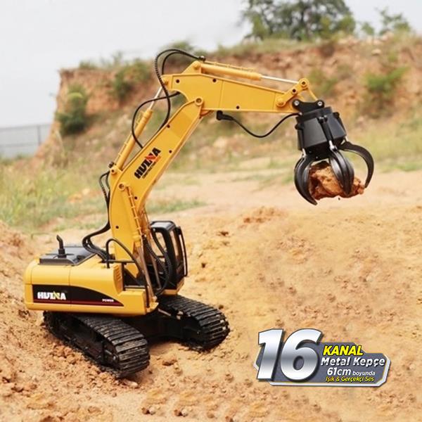 HUINA 1571 1/14 Yüksek Kalite 15CH RC Model Grabber Paletli Ekskavatör Kavrayıcı Kollu Uzaktan Kumandali İş Makinesi -2.4G Sesli&Işıklı HUINA 1571 1/14 Yüksek Kalite 15CH RC Model Grabber Paletli Ekskavatör Kavrayıcı Kollu Uzaktan Kumandali İş Makinesi -2.4G Sesli&Işıklı
