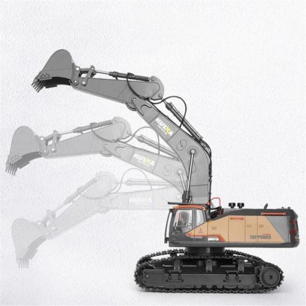 HUINA 1592 1/14 Yüksek Kalite 22 Kanal RC Model Metal Kepçeli Ekskavatör Kazıcı Uzaktan Kumandali Çok Fonksiyonlu İş Makinesi -2.4G Sesli&Işıklı - Thumbnail