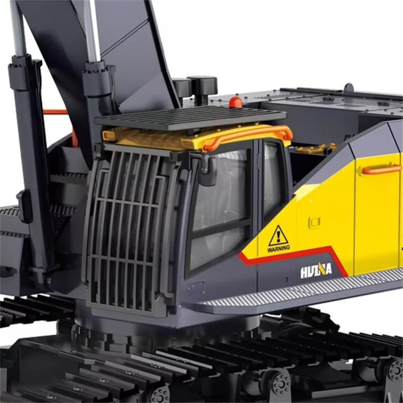 HUINA 1592 1/14 Yüksek Kalite 22CH Profesyonel RC Uzaktan Kumandalı İş Makinesi Metal Kepçeli Ekskavatör Kazıcı Excavator İnşaat Aracı - Sesli ve Işıklı