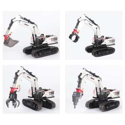 HUINA 1594 1/14 Profesyonel 22 Kanal RC Model 4 Farklı Metal Kepçeli Ekskavatör Kepçe Kazıcı Uzaktan Kumandalı İş Makinesi -2.4G Sesli&Işıklı - Taşıma Çantası Dahil - Thumbnail