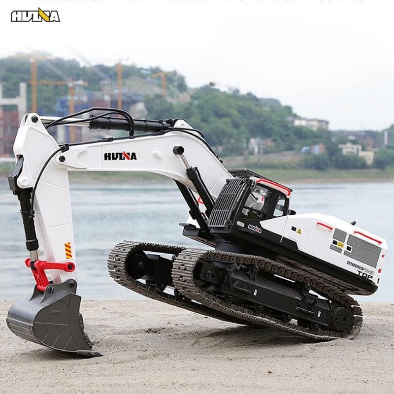 HUINA 1594 1/14 Profesyonel 22 Kanal RC Model 4 Farklı Metal Kepçeli Ekskavatör Kepçe Kazıcı Uzaktan Kumandalı İş Makinesi -2.4G Sesli&Işıklı - Taşıma Çantası Dahil