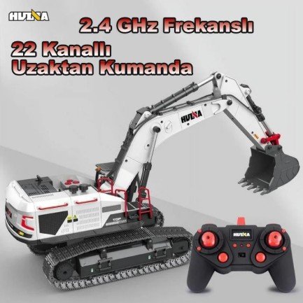HUINA 1594 1/14 Profesyonel 22 Kanal RC Model 4 Farklı Metal Kepçeli Ekskavatör Kepçe Kazıcı Uzaktan Kumandalı İş Makinesi -2.4G Sesli&Işıklı - Taşıma Çantası Dahil - Thumbnail