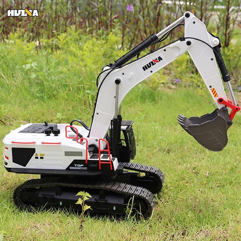 HUINA 1594 1/14 Profesyonel 22 Kanal RC Model 4 Farklı Metal Kepçeli Ekskavatör Kepçe Kazıcı Uzaktan Kumandalı İş Makinesi -2.4G Sesli&Işıklı - Taşıma Çantası Dahil