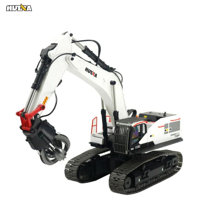 HUINA 1594 1/14 Profesyonel 22 Kanal RC Model 4 Farklı Metal Kepçeli Ekskavatör Kepçe Kazıcı Uzaktan Kumandalı İş Makinesi -2.4G Sesli&Işıklı - Taşıma Çantası Dahil