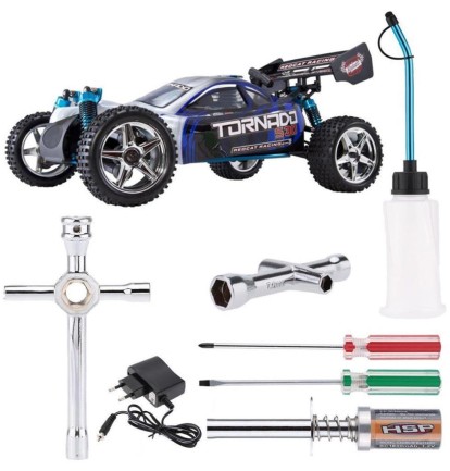 REDCAT RACING - Redcat Racing Tornado S30 1/10 Nitro RTR Mavi + Nitro Starter Set