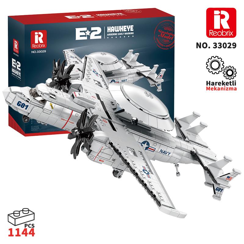 Reobrix Airborne Early Warning American Northrop Grumman E-2 Hawkeye 33029 Brick Yapım Seti