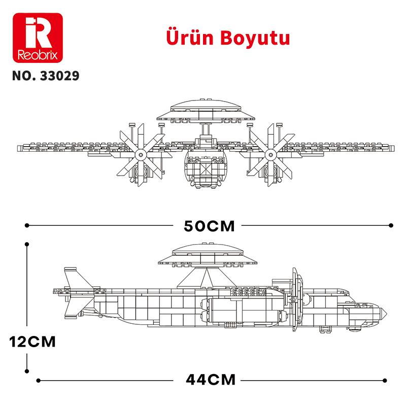 Reobrix Airborne Early Warning American Northrop Grumman E-2 Hawkeye 33029 Brick Yapım Seti