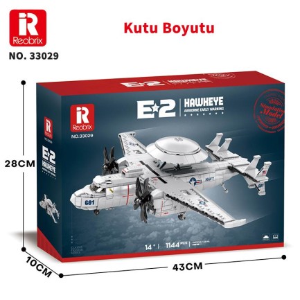 Reobrix Airborne Early Warning American Northrop Grumman E-2 Hawkeye 33029 Brick Yapım Seti - Thumbnail