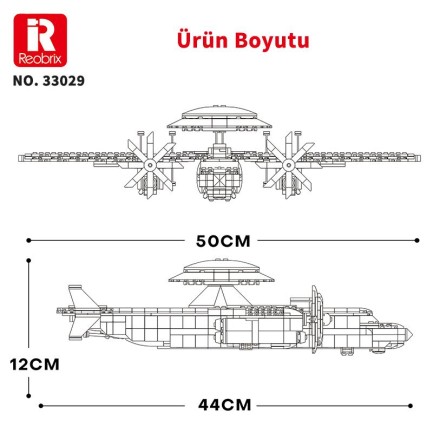 Reobrix Airborne Early Warning American Northrop Grumman E-2 Hawkeye 33029 Brick Yapım Seti - Thumbnail