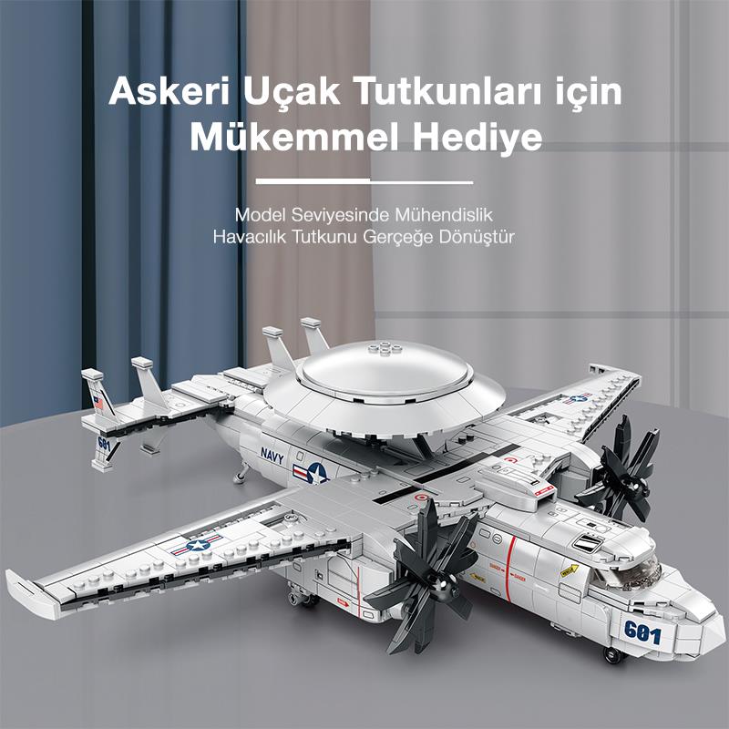 Reobrix Airborne Early Warning American Northrop Grumman E-2 Hawkeye 33029 Brick Yapım Seti
