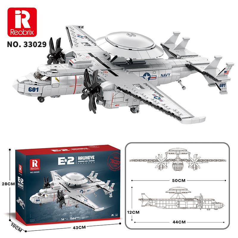 Reobrix Airborne Early Warning American Northrop Grumman E-2 Hawkeye 33029 Brick Yapım Seti
