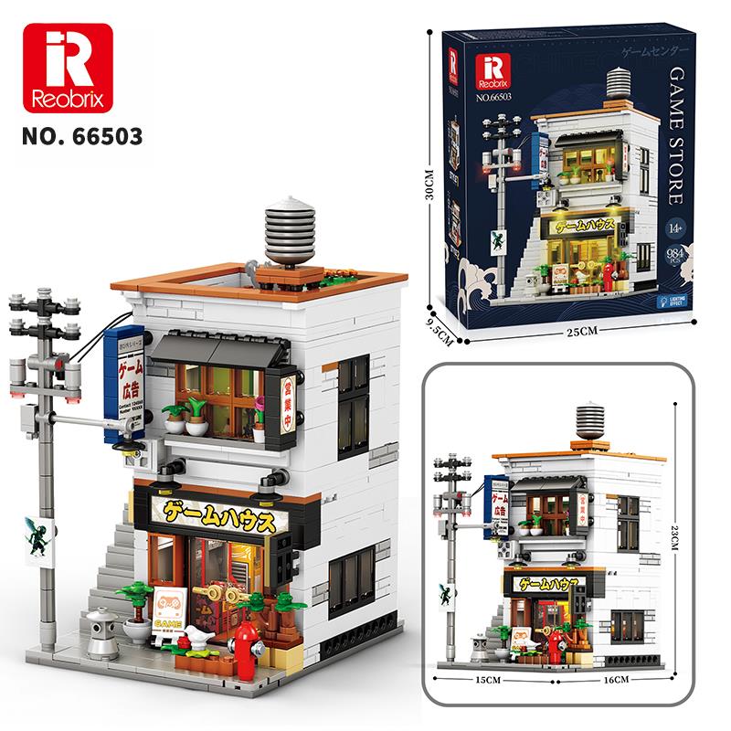 Reobrix 66503 Oyun Mağazası Yaratıcı Yapı Blok Seti Building Blocks (Arcade Game Store) - 984 Parça