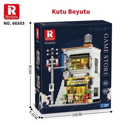 Reobrix 66503 Oyun Mağazası Yaratıcı Yapı Blok Seti Building Blocks (Arcade Game Store) - 984 Parça - Thumbnail